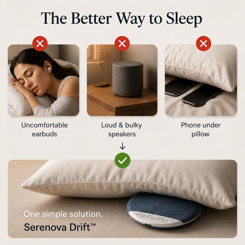 Serenova Drift - Ultra-Thin Under-Pillow Bluetooth Speaker